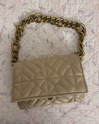 Borsa Zara a spalla Beige