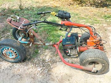 Motocoltivatore per barra falciante o trincia