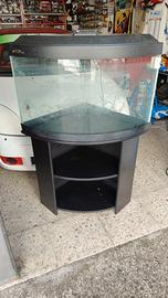 acquario angolare con mobile sera