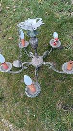 lampadario in ferro vintage 