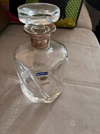 Bottiglia da liquore in argento e cristallo