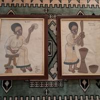 Coppia quadri arte africana