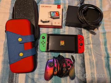 nintendo switch con gioco piu accessori