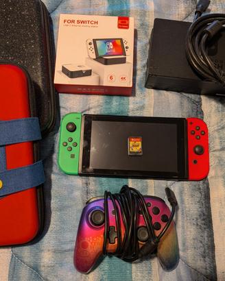 nintendo switch con gioco piu accessori