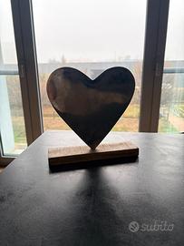 Cuore Metallico e legno  + Cornice Multi-Foto