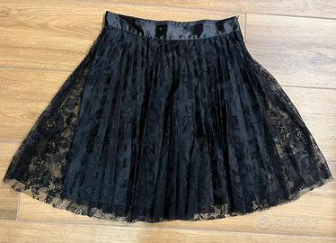 Gonna nera in pizzo Benetton nuova da donna