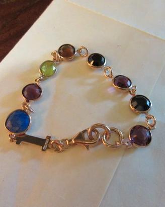 Bracciale in argento  dorato e pietre