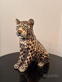 Giaguaro in ceramica di Bassano Favaro Cecchetto