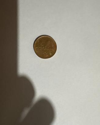 Moneta da venti lire del 1980 con retro rovesciato