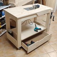 banco falegname tavolo da lavoro morsa fresa sega 