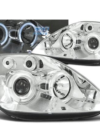 FARI PER FORD FIESTA MK6 02-05 OCCHI ANGEL CROMATI