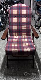 Sedia a sdraio in legno