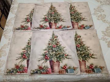 set 6 federe per cuscini natalizi 