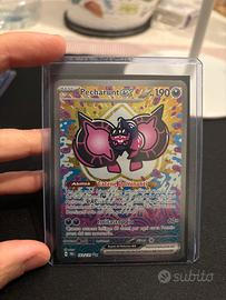 Pokemon carte Pecharunt evoluzioni prismatiche