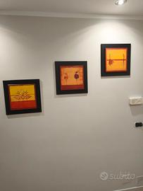 Trittico Thierry Ona 40x40 - Quadri Moderni su Tav