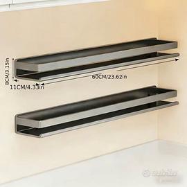 Mensola 60 cm in Acciaio Inox, per Bagno o Cucina