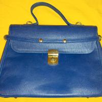 Borsa "Il Gradino" pelle bluette, oroginale