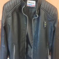 Giubbino di pelle blauer