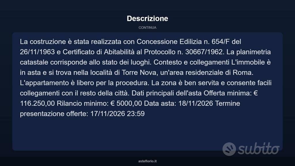 Appartamento – Roma, Torre Angela, Municipio Roma VI - Vista 5