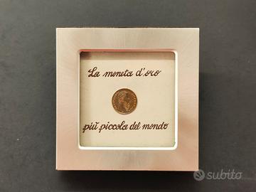 Raro premio Plasmon d'epoca. Moneta d'oro 8kt