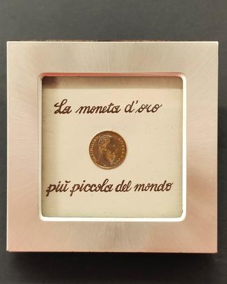 Raro premio Plasmon d'epoca. Moneta d'oro 8kt
