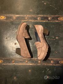Scarpa con tacco donna perla
