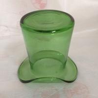 Vaso cilindrico in vetro verde