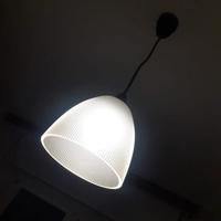 Lampadario Vetro Satinato Lavorato