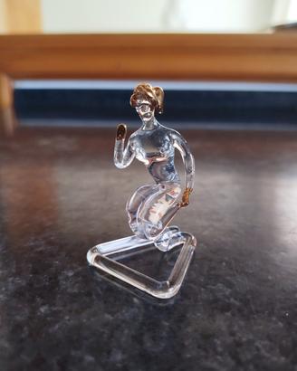 Statuina soprammobile in vetro vintage 