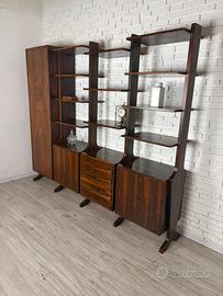 Parete attrezzata in palissandro anni '60