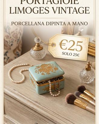 Scatolina Portagioie Limoges Vintage - Porcellana 
