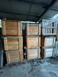 Cesto contenitore in legno