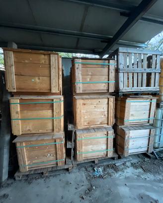 Cesto contenitore in legno