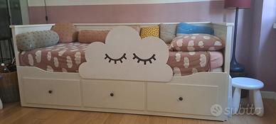 Hemnes struttura letto/divano 3 cassetti bianco 