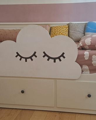 Hemnes struttura letto/divano 3 cassetti bianco 