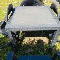 2 Set tavoli con sedie  in Rattan Leroy Merlin 