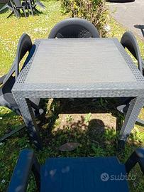 2 Set tavoli con sedie  in Rattan Leroy Merlin 