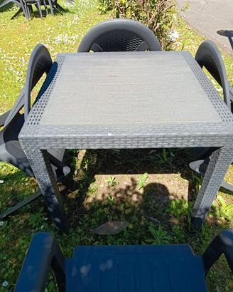 2 Set tavoli con sedie  in Rattan Leroy Merlin 