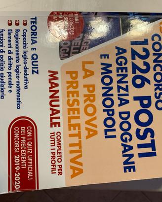Manuale la prova preselettiva per Agenzia Dogane