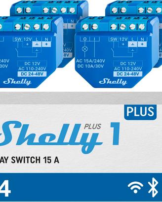 Shelly Plus 1 Smart Relay Switch, WiFi and Bluetoo