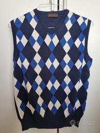 MAGLIONE SMANICATO A ROMBI