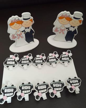 Matrimonio segnaposto legno n°130 +6