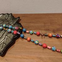 Collana multicolor perle di plastica 