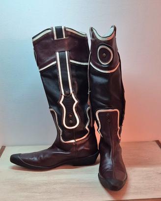 walk in the park stivali vintage in cuoio ta