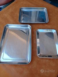33 vassoi da vetrina inox  per pasticcerie 