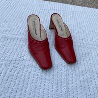 Sabot rossi con tacco