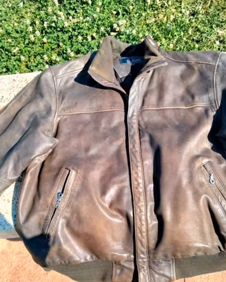 GIUBBOTTO VINTAGE IVI OXFORD BOMBER DI PELLE TG 54