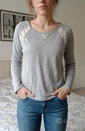 T-shirt Hilfiger Denim grigio melange – Taglia L