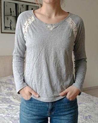 T-shirt Hilfiger Denim grigio melange – Taglia L