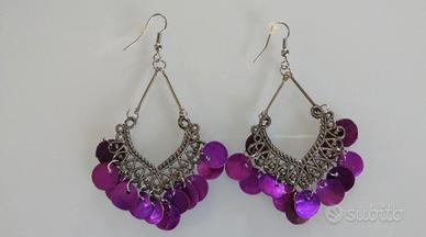 Orecchini viola danza del ventre 